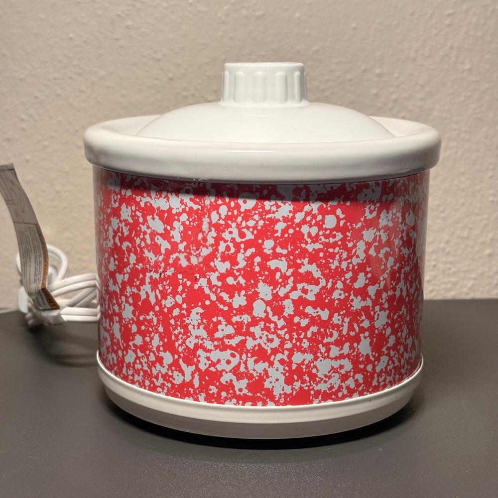 The Pioneer Woman Mini Slow Cooker Red White Speckled Good 0.65 Quart Dip Warmer - Picture 4 of 9